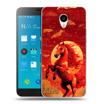 Пластиковый чехол на Meizu M1 Note с принтом Новый год