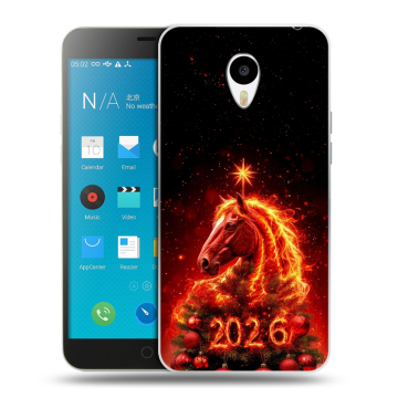 Пластиковый чехол на Meizu M1 Note с принтом Новый год
