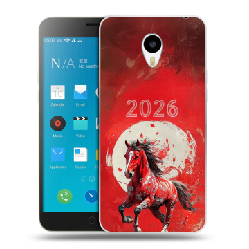 Пластиковый чехол на Meizu M1 Note с принтом Новый год