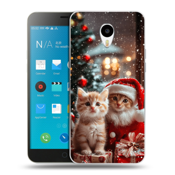 Пластиковый чехол на Meizu M1 Note с принтом Новый год