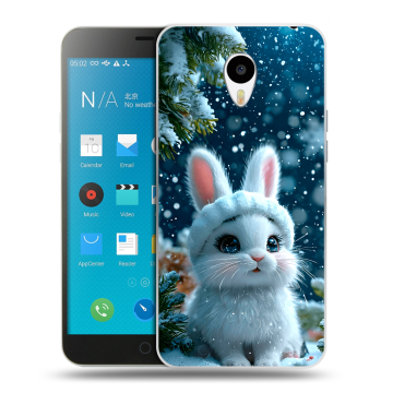Пластиковый чехол на Meizu M1 Note с принтом Новый год