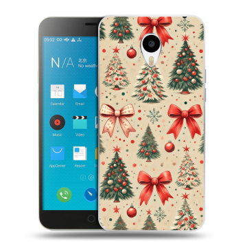 Пластиковый чехол на Meizu M1 Note с принтом Новый год