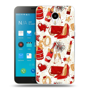 Пластиковый чехол на Meizu M1 Note с принтом Новый год