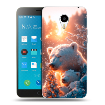 Пластиковый чехол на Meizu M1 Note с принтом Новый год