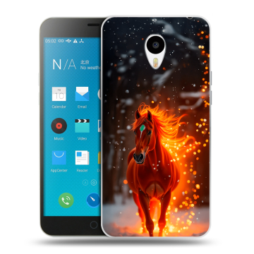 Пластиковый чехол на Meizu M1 Note с принтом Новый год