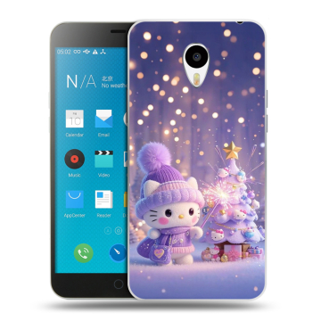 Пластиковый чехол на Meizu M1 Note с принтом Новый год