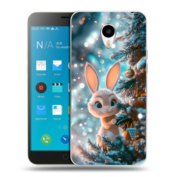 Пластиковый чехол на Meizu M1 Note с принтом Новый год