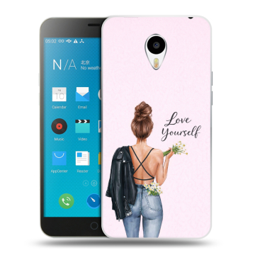 Пластиковый чехол на Meizu M1 Note с принтом женский