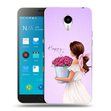 Пластиковый чехол на Meizu M1 Note с принтом женский