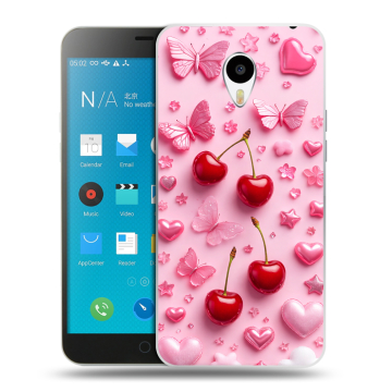 Пластиковый чехол на Meizu M1 Note с принтом для девочек