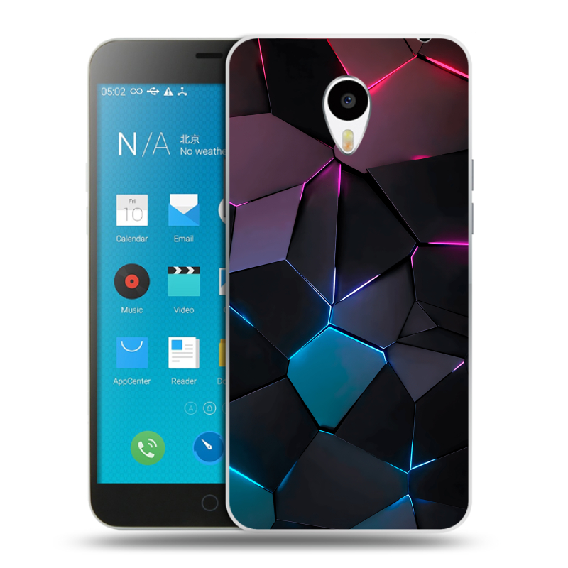 Пластиковый чехол на Meizu M1 Note с принтом Геометрия неона Пластиковый чехол на Meizu M1 Note с принтом Геометрия неона
