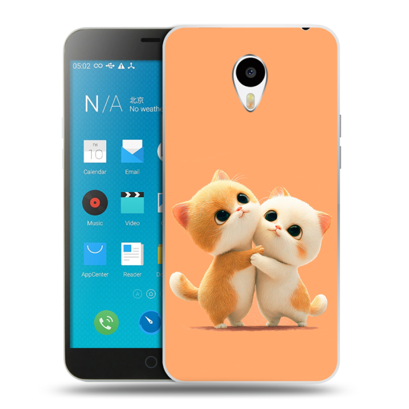 Пластиковый чехол на Meizu M1 Note с принтом Милые котики Пластиковый чехол на Meizu M1 Note с принтом Милые котики