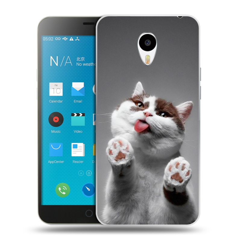 Пластиковый чехол на Meizu M1 Note с принтом Коты Пластиковый чехол на Meizu M1 Note с принтом Коты