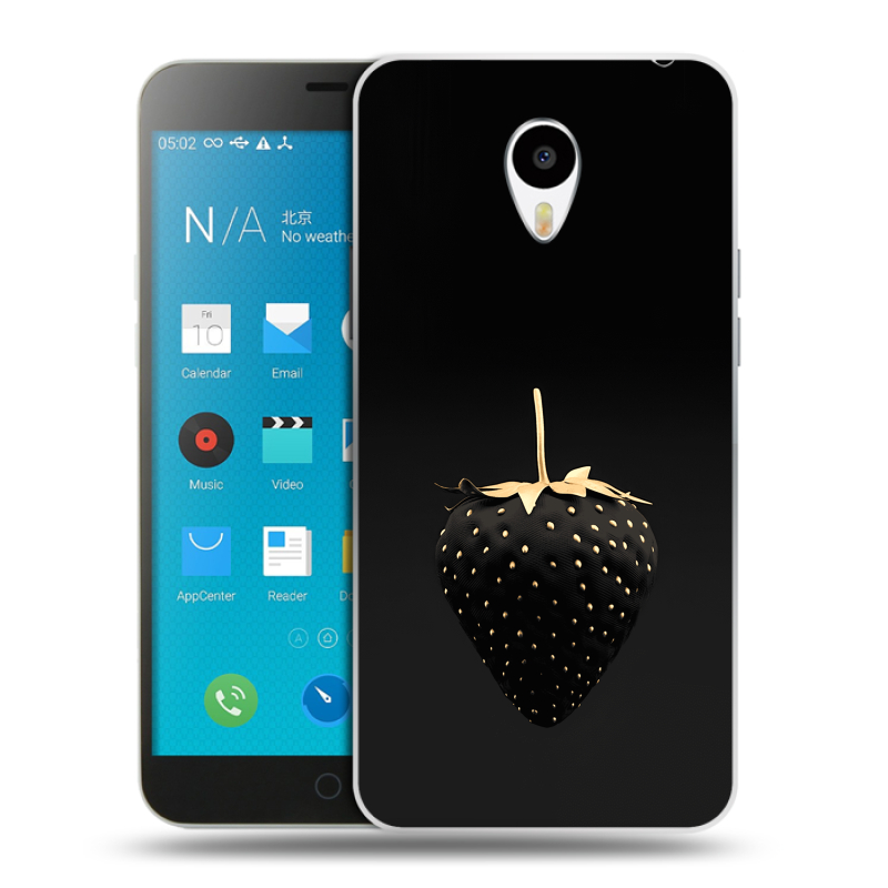 Пластиковый чехол на Meizu M1 Note с принтом Черная клубника Пластиковый чехол на Meizu M1 Note с принтом Черная клубника