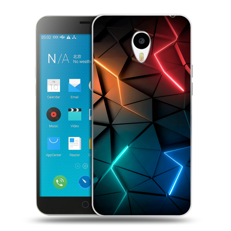 Пластиковый чехол на Meizu M1 Note с принтом Абстракция неон Пластиковый чехол на Meizu M1 Note с принтом Абстракция неон