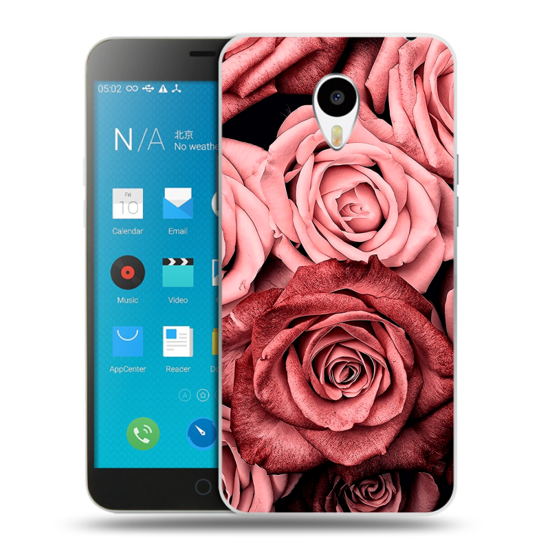 Пластиковый чехол на Meizu M1 Note с принтом Цветы розы Пластиковый чехол на Meizu M1 Note с принтом Цветы розы