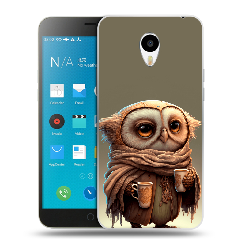 Пластиковый чехол на Meizu M1 Note с принтом Сова Пластиковый чехол на Meizu M1 Note с принтом Сова