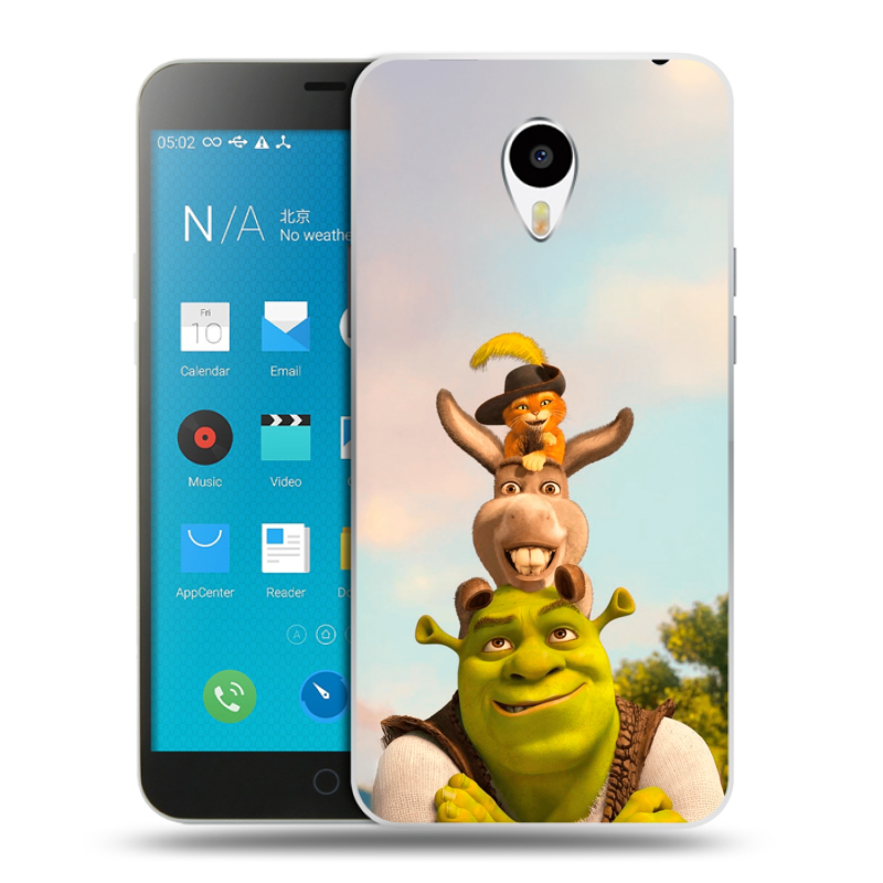 Пластиковый чехол на Meizu M1 Note с принтом Шрек Shrek Пластиковый чехол на Meizu M1 Note с принтом Шрек Shrek