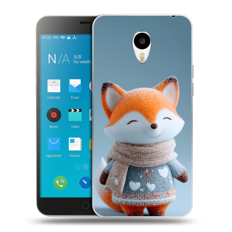 Пластиковый чехол на Meizu M1 Note с принтом Лиса Пластиковый чехол на Meizu M1 Note с принтом Лиса