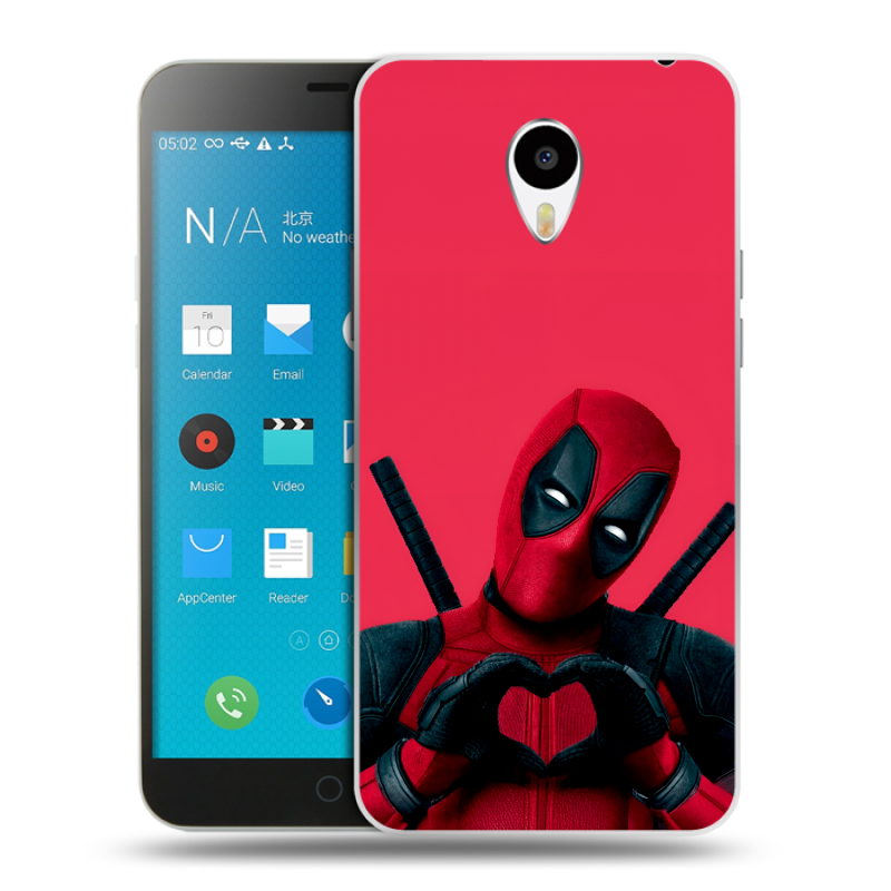 Пластиковый чехол на Meizu M1 Note с принтом Дедпул Deadpool Пластиковый чехол на Meizu M1 Note с принтом Дедпул Deadpool