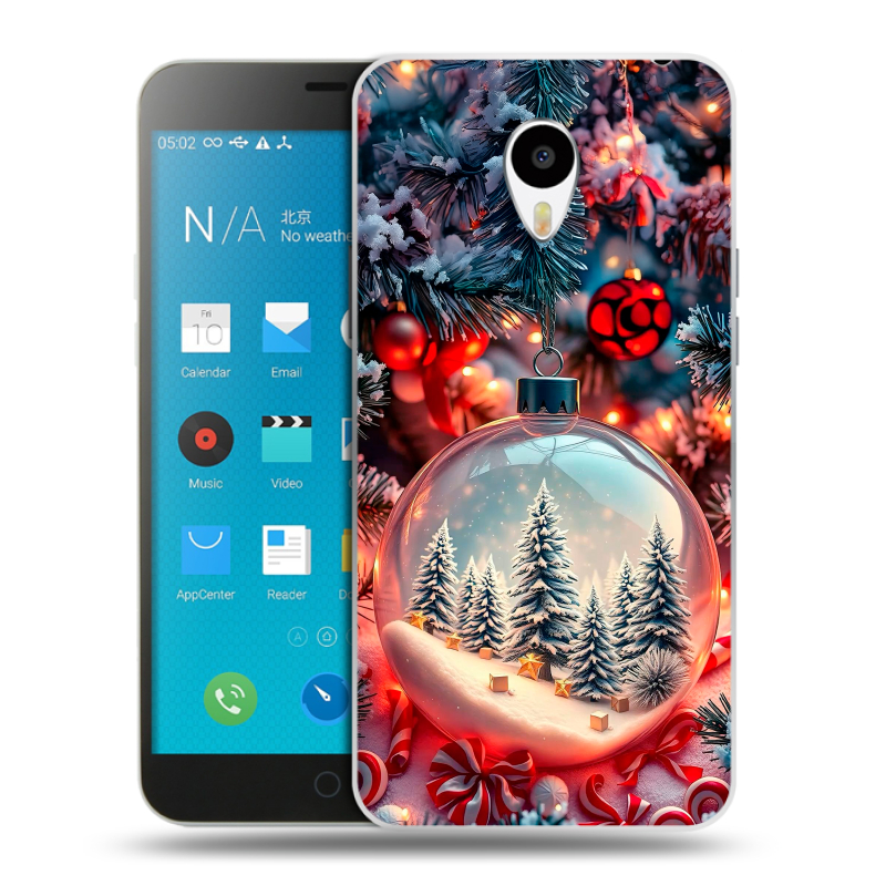 Пластиковый чехол на Meizu M1 Note с принтом Новый год Пластиковый чехол на Meizu M1 Note с принтом Новый год