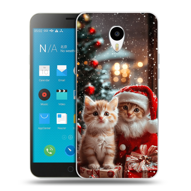 Пластиковый чехол на Meizu M1 Note с принтом Новый год Пластиковый чехол на Meizu M1 Note с принтом Новый год