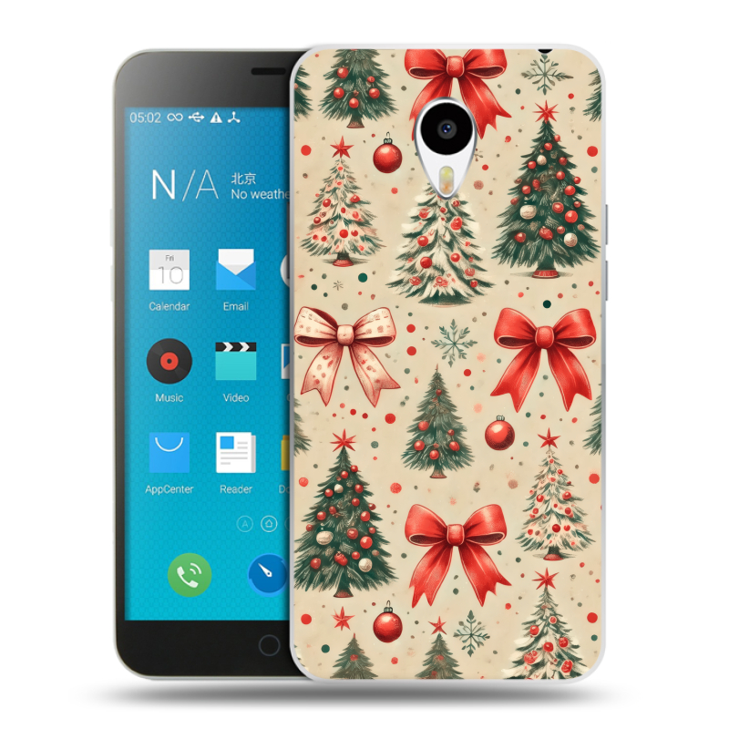 Пластиковый чехол на Meizu M1 Note с принтом Новый год Пластиковый чехол на Meizu M1 Note с принтом Новый год