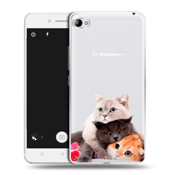 Силиконовый чехол на Lenovo S90 с принтом Кошки