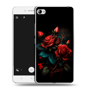 Силиконовый чехол на Lenovo S90 с принтом Розы красные Силиконовый чехол на Lenovo S90 с принтом Розы красные