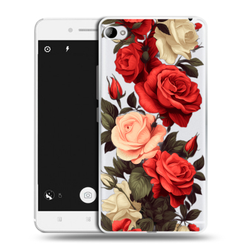 Силиконовый чехол на Lenovo S90 с принтом Розы