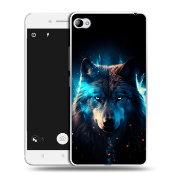 Силиконовый чехол на Lenovo S90 с принтом Волк ночной