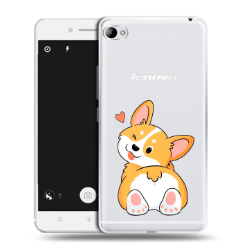Силиконовый чехол на Lenovo S90 с принтом Корги