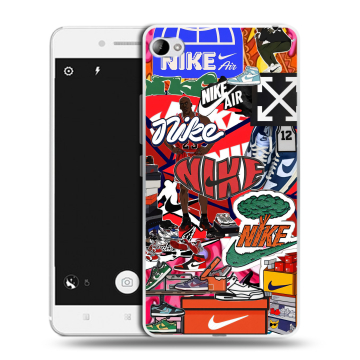 Силиконовый чехол на Lenovo S90 с принтом Найк Nike яркий
