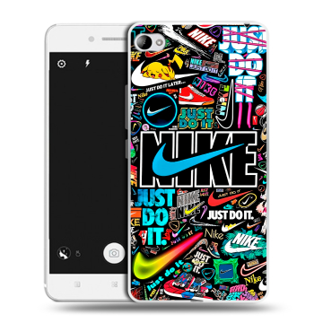 Силиконовый чехол на Lenovo S90 с принтом найк nike черный Силиконовый чехол на Lenovo S90 с принтом найк nike черный