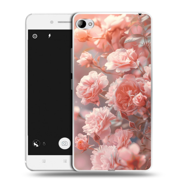 Силиконовый чехол на Lenovo S90 с принтом Розовые розы