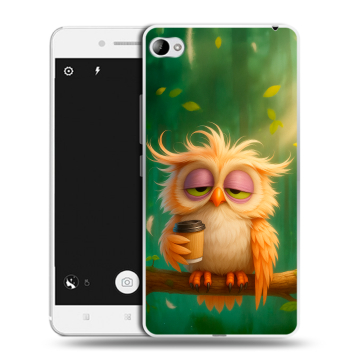 Силиконовый чехол на Lenovo S90 с принтом сова Силиконовый чехол на Lenovo S90 с принтом сова