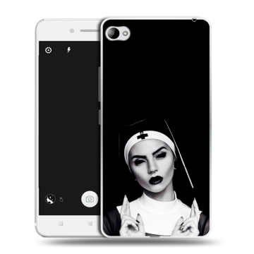 Силиконовый чехол на Lenovo S90 с принтом монашка