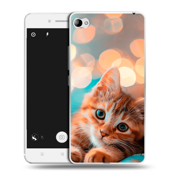 Силиконовый чехол на Lenovo S90 с принтом котик