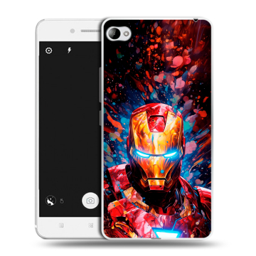 Силиконовый чехол на Lenovo S90 с принтом Железный человек Ironman
