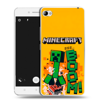 Силиконовый чехол на Lenovo S90 с принтом Майнкрафт Minecraft