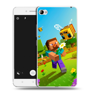 Силиконовый чехол на Lenovo S90 с принтом Майнкрафт Minecraft
