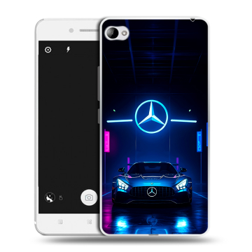Силиконовый чехол на Lenovo S90 с принтом Mercedes Мерседес