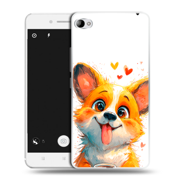 Силиконовый чехол на Lenovo S90 с принтом корги