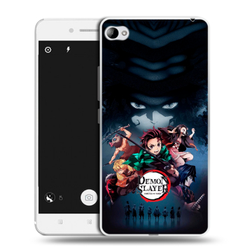 Силиконовый чехол на Lenovo S90 с принтом Demon Slayer Клинок рассекающий демонов