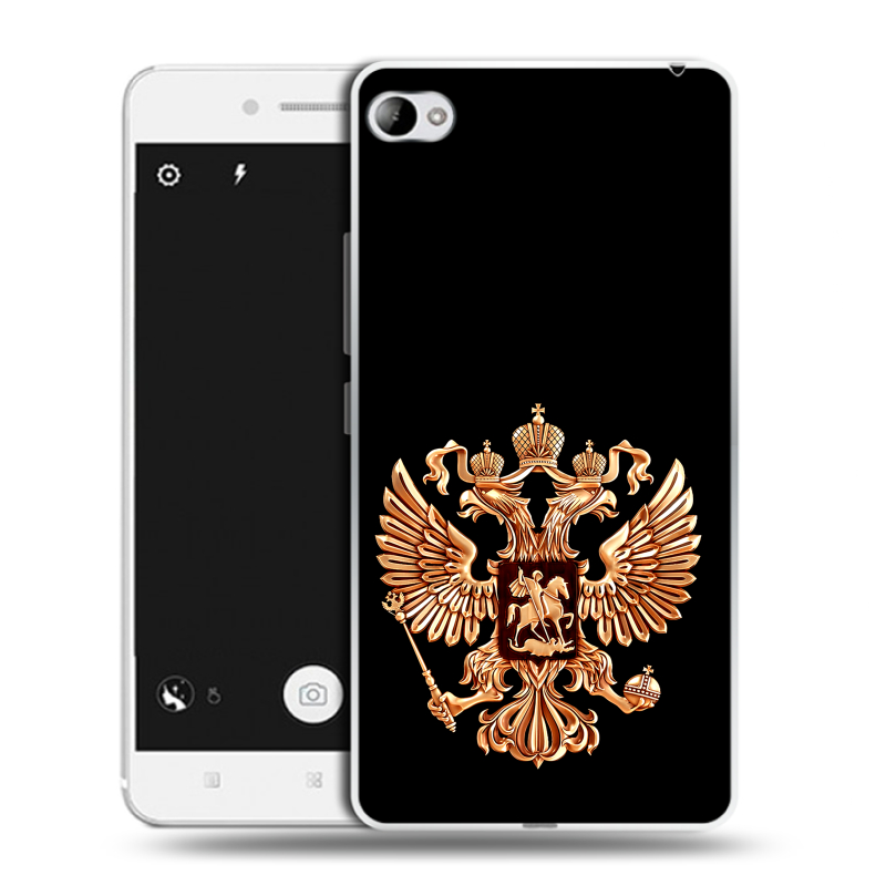 Силиконовый чехол на Lenovo S90 с принтом Герб России золотой Силиконовый чехол на Lenovo S90 с принтом Герб России золотой