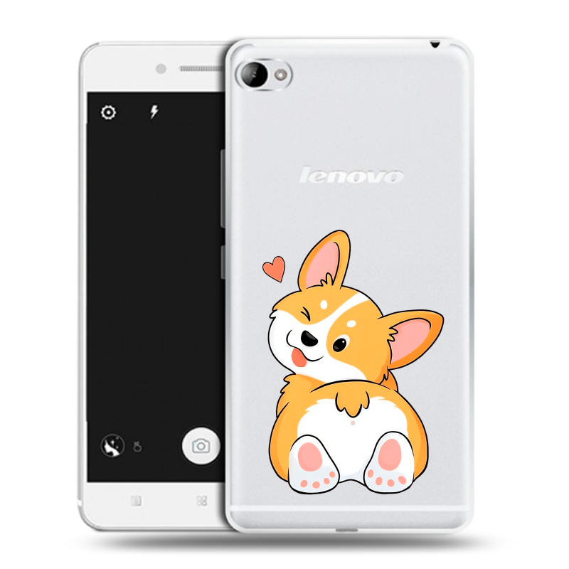 Пластиковый чехол на Lenovo S90 с принтом Корги Пластиковый чехол на Lenovo S90 с принтом Корги