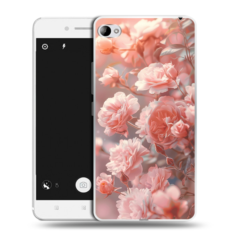 Пластиковый чехол на Lenovo S90 с принтом Розовые розы Пластиковый чехол на Lenovo S90 с принтом Розовые розы