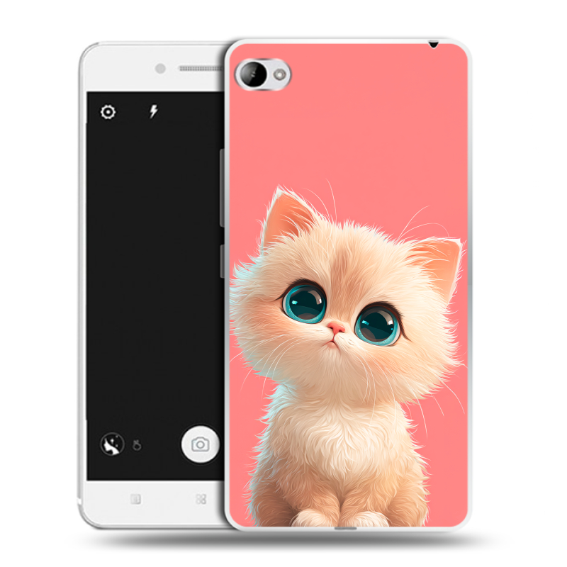 Силиконовый чехол на Lenovo S90 с принтом Розовый котенок Силиконовый чехол на Lenovo S90 с принтом Розовый котенок