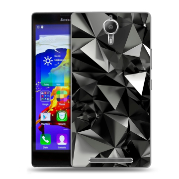 Пластиковый чехол на Lenovo P90 с принтом Черные кристаллы Пластиковый чехол на Lenovo P90 с принтом Черные кристаллы