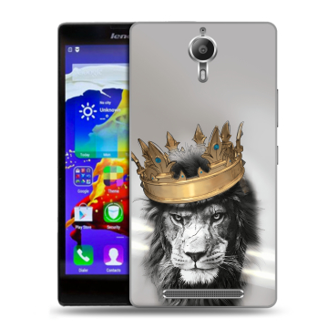 Пластиковый чехол на Lenovo P90 с принтом Лев с короной Пластиковый чехол на Lenovo P90 с принтом Лев с короной